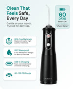 Black flosser clean
