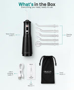 Black flosser contents