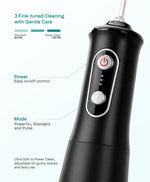 Black flosser detail