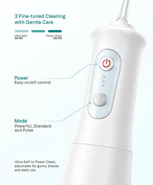 White flosser detail